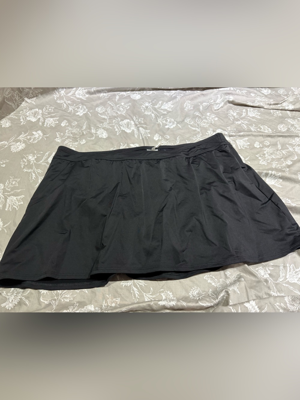 Lands End black swim skirt with attached bikini 20W